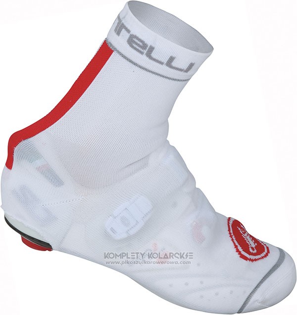 2014 Castelli Pokrowce Na Buty Cycling Bialy i Czerwony