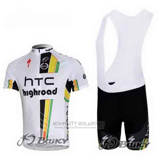 2011 Odziez Rowerowa HTC Highroad Bialy Krotkie Rekawy i Rowerowe Szelkach