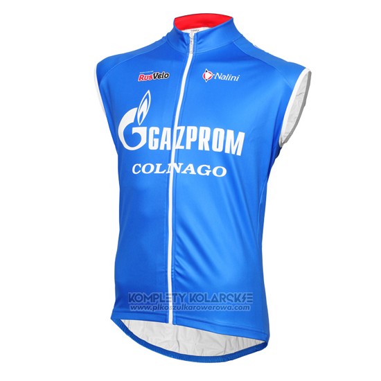 2016 Kamizelka Wiatroszczelna Gazprom Rusvelo Colnago Niebieski i Bialy