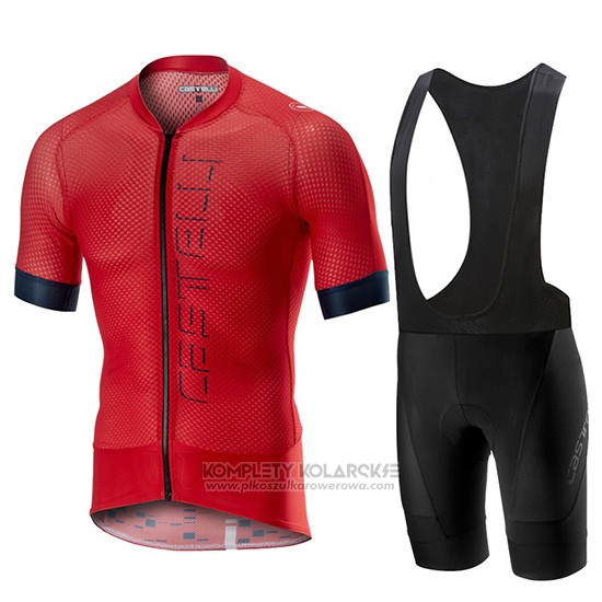 2019 Rowerowa Castelli Climber's 2.0 Czerwony Krotkie Rekawy i Kombinezon