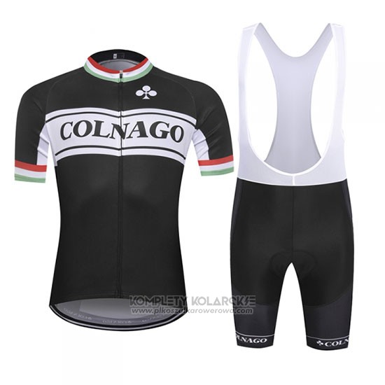 2019 Odziez Rowerowa Colnago Bialy Czarny Krotkie Rekawy i Rowerowe Szelkach