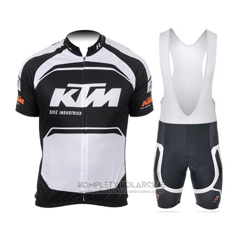 2015 Odziez Rowerowa Ktm Czarny Bialy Krotkie Rekawy i Rowerowe Szelkach