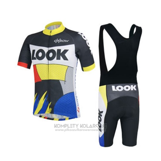 2018 Odziez Rowerowa Look Czarny Zolty Niebieski Krotkie Rekawy Rowerowe Szelkach