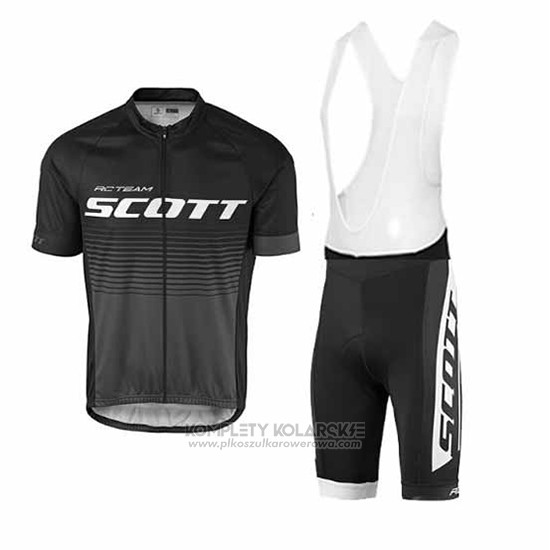 2017 Odziez Rowerowa Scott Czarny Krotkie Rekawy i Rowerowe Szelkach